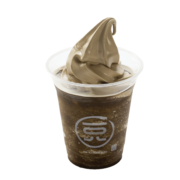 Hojicha Smoothie with Soft Serve