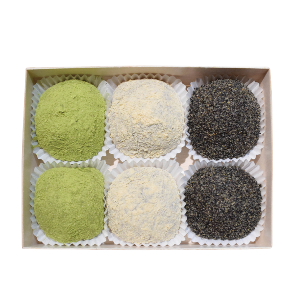 Mixed Daifuku (Kinako, Matcha and Black Sesame Powder)